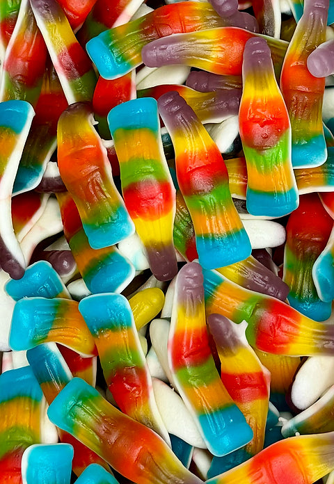 Bouteille multicolore lisse